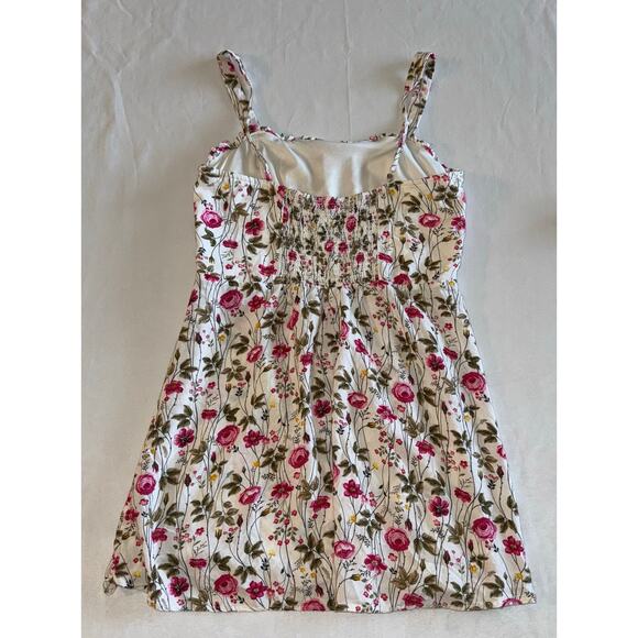 Trixxi‎ Unlined Blend Spaghetti Strap Floral Mini Tank Dress L Stretched - Picture 2 of 9